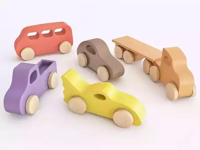 Wooden toy car color