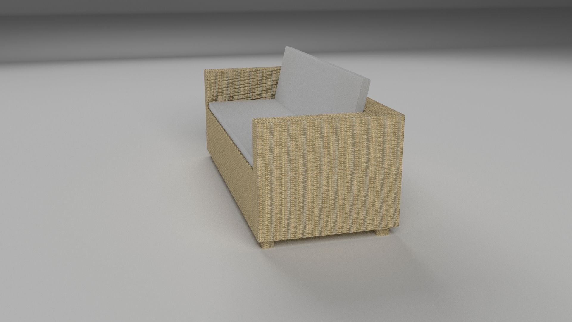 Wicker Couch 2 Low-poly 3D model_21