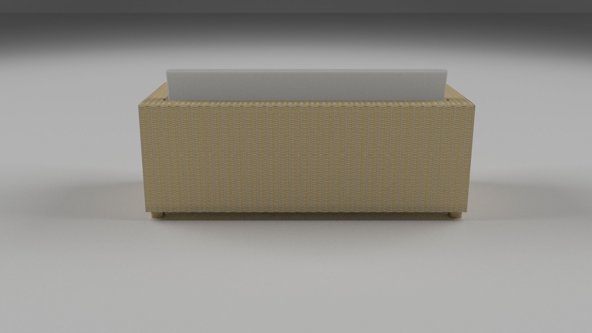 Wicker Couch 2 Low-poly 3D model_1