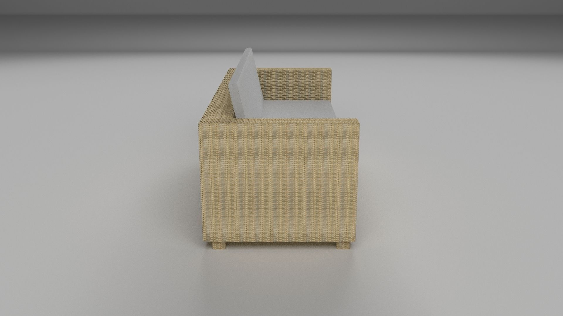Wicker Couch 2 Low-poly 3D model_22
