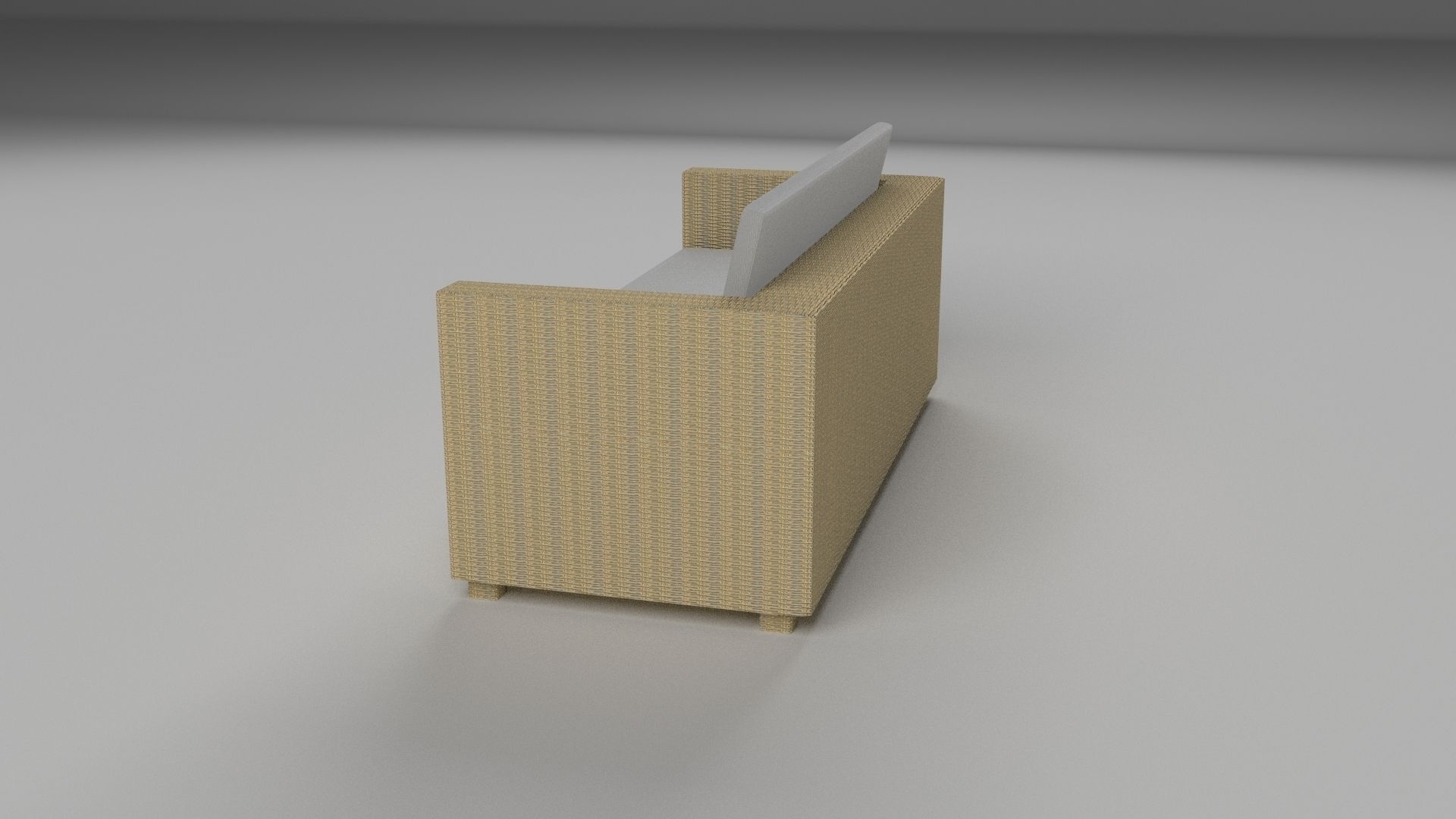 Wicker Couch 2 Low-poly 3D model_15