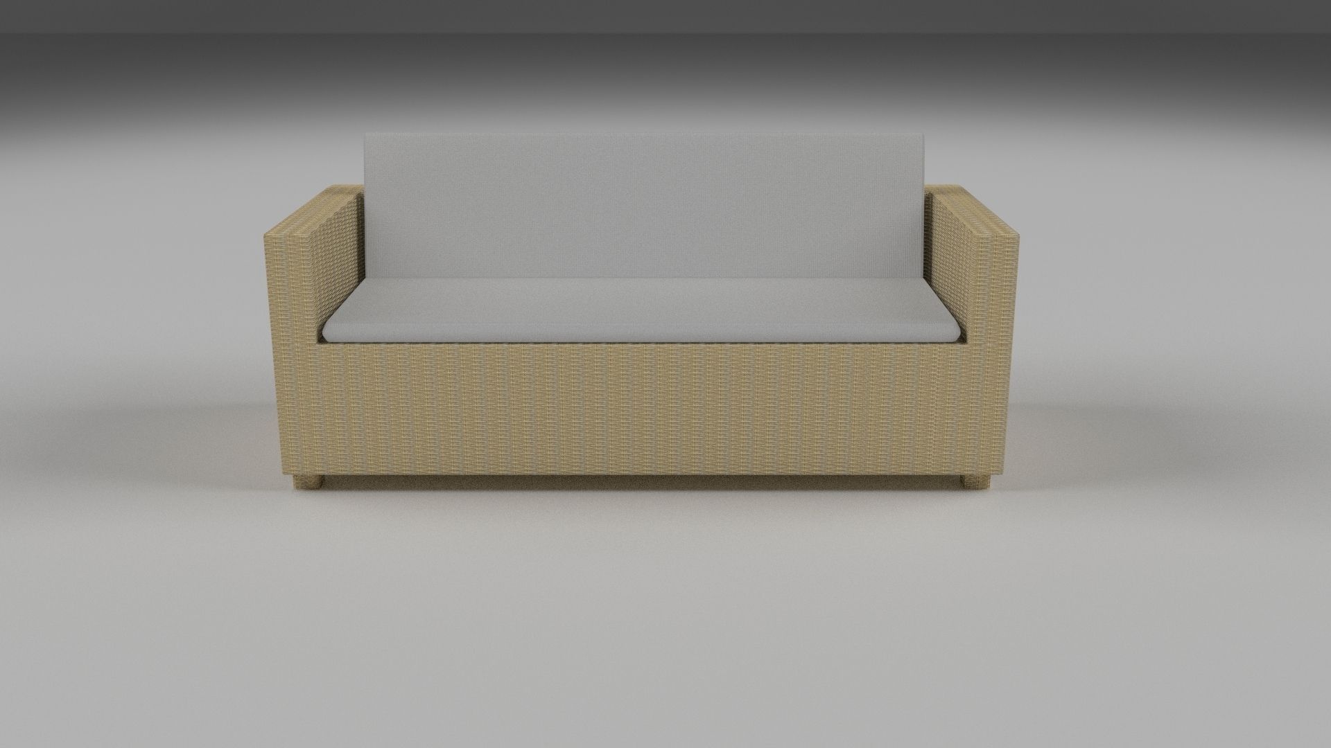 Wicker Couch 2 Low-poly 3D model_18