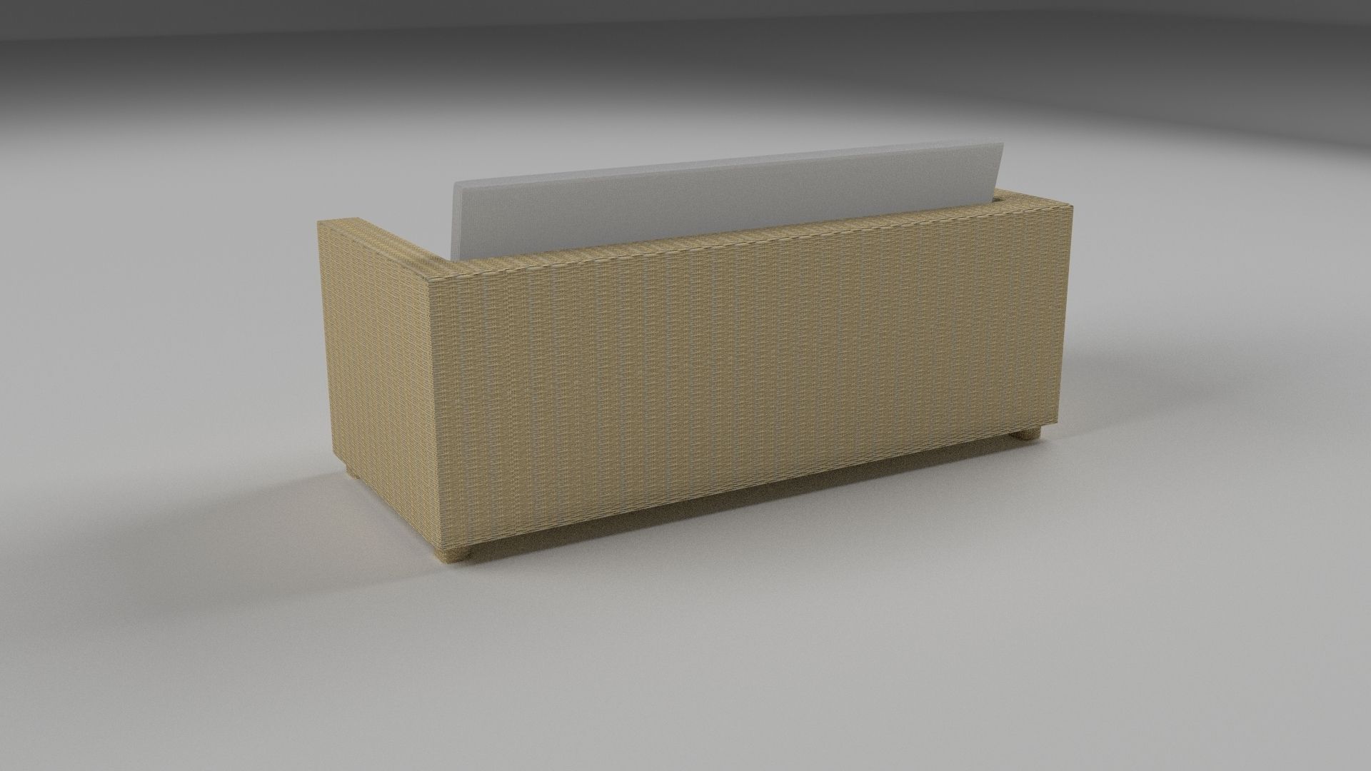 Wicker Couch 2 Low-poly 3D model_12