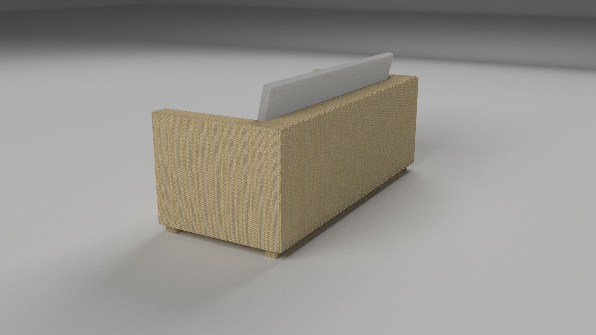 Wicker Couch 2 Low-poly 3D model_14