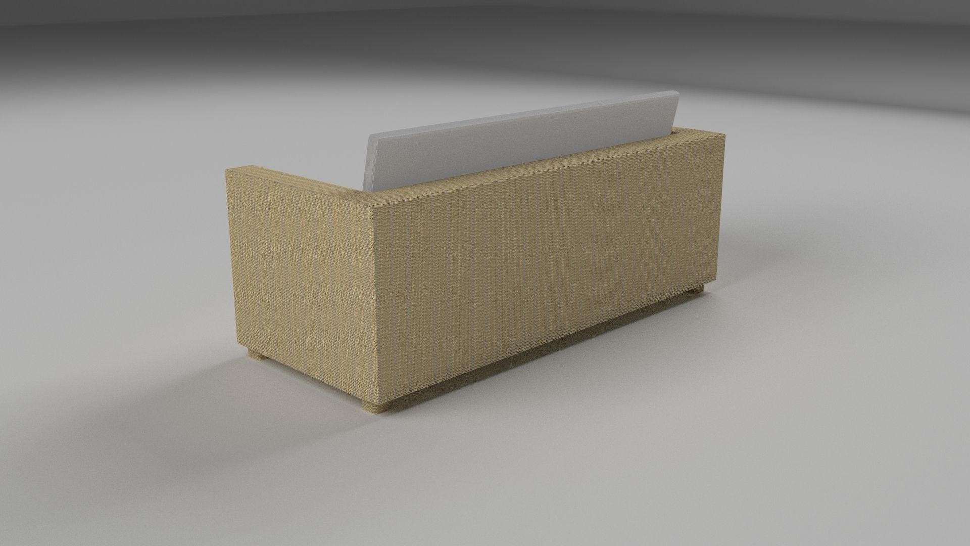 Wicker Couch 2 Low-poly 3D model_9