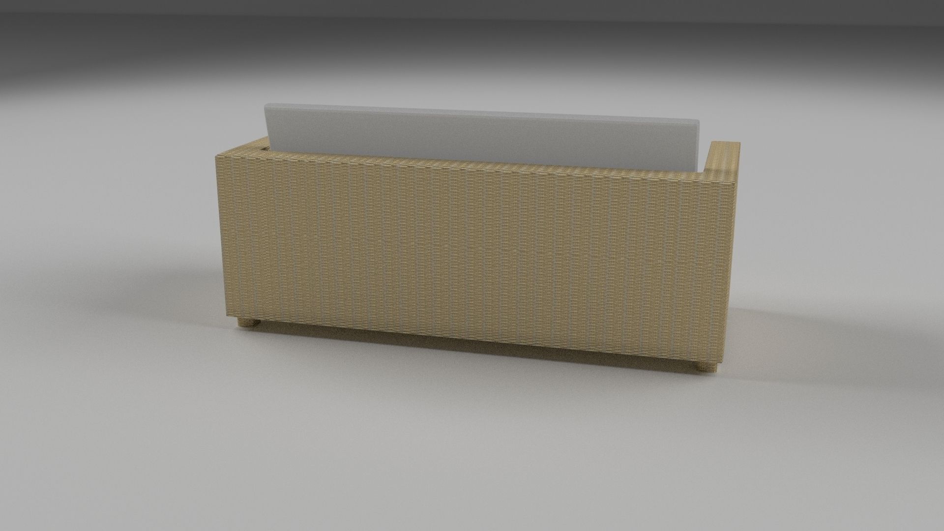 Wicker Couch 2 Low-poly 3D model_5