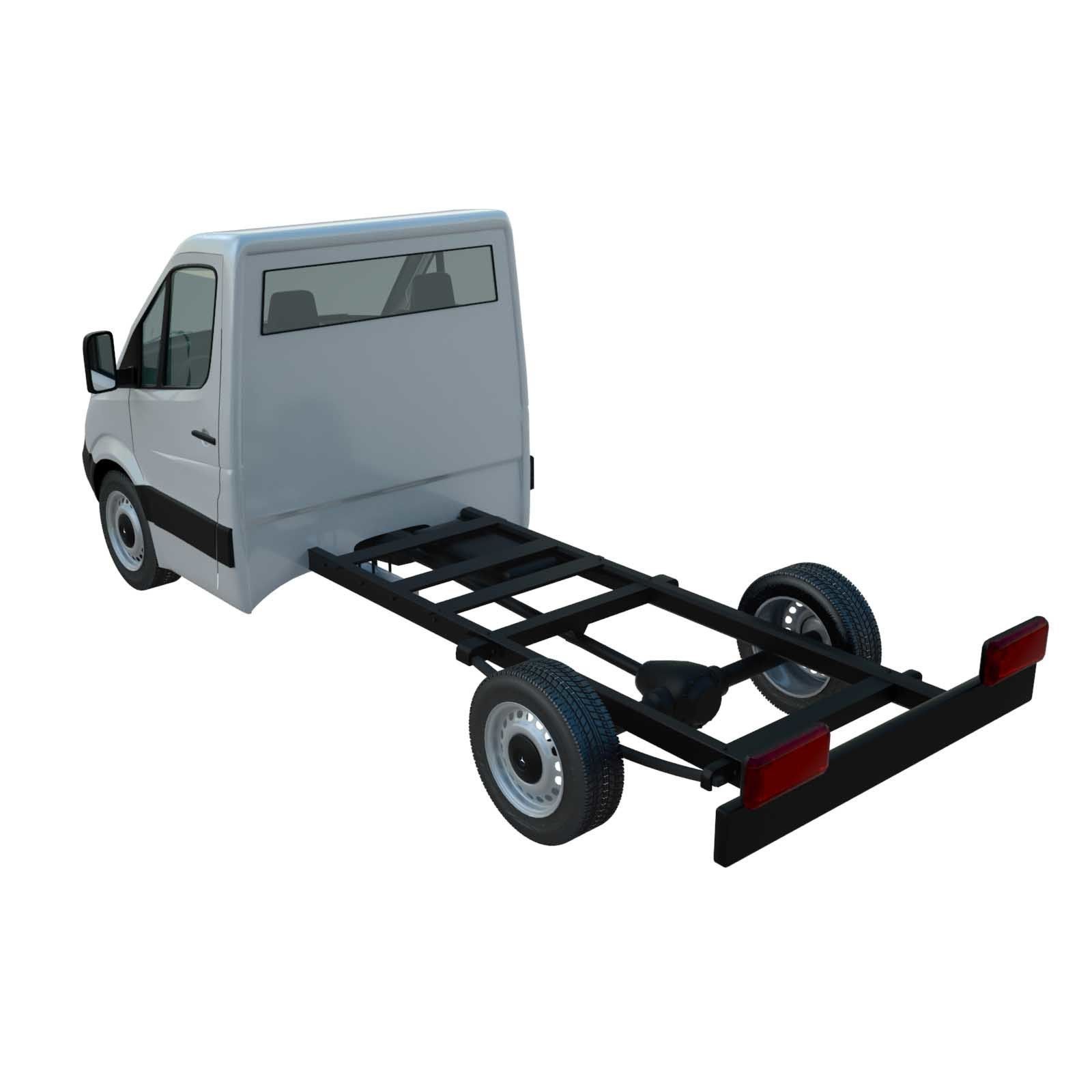 Mercedes Benz Sprinter chassis base model 2014-2017 3D model_3