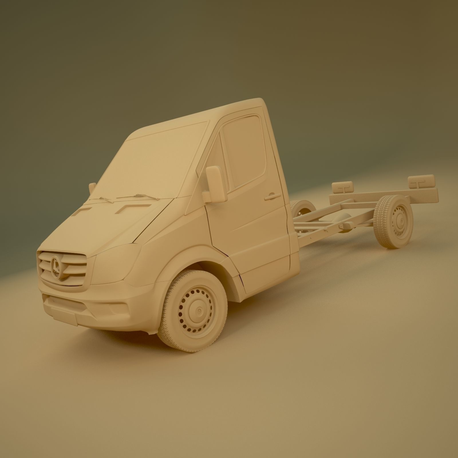 Mercedes Benz Sprinter chassis base model 2014-2017 3D model_11