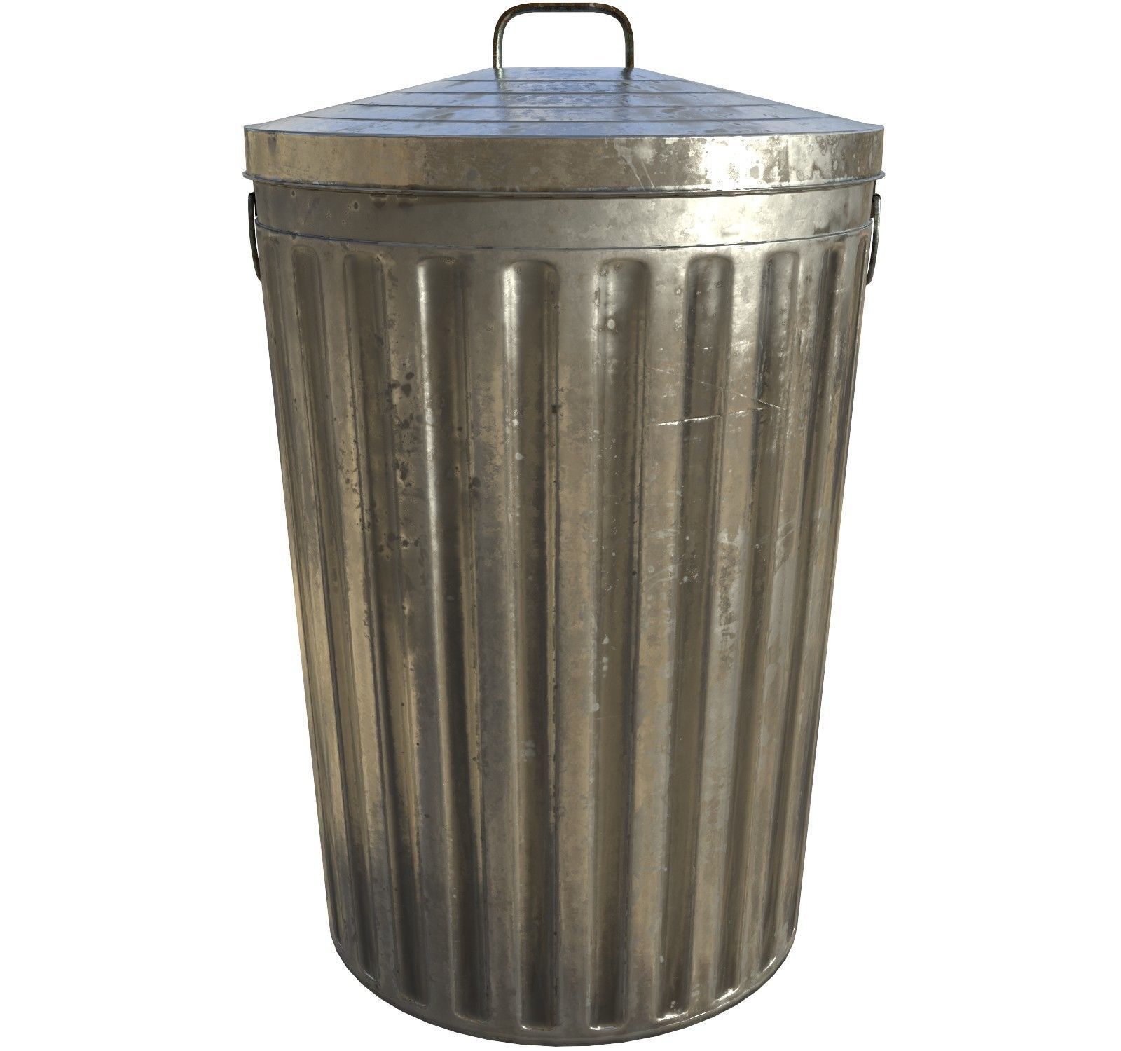 Trash bin - PBR Low-poly 3D model_15