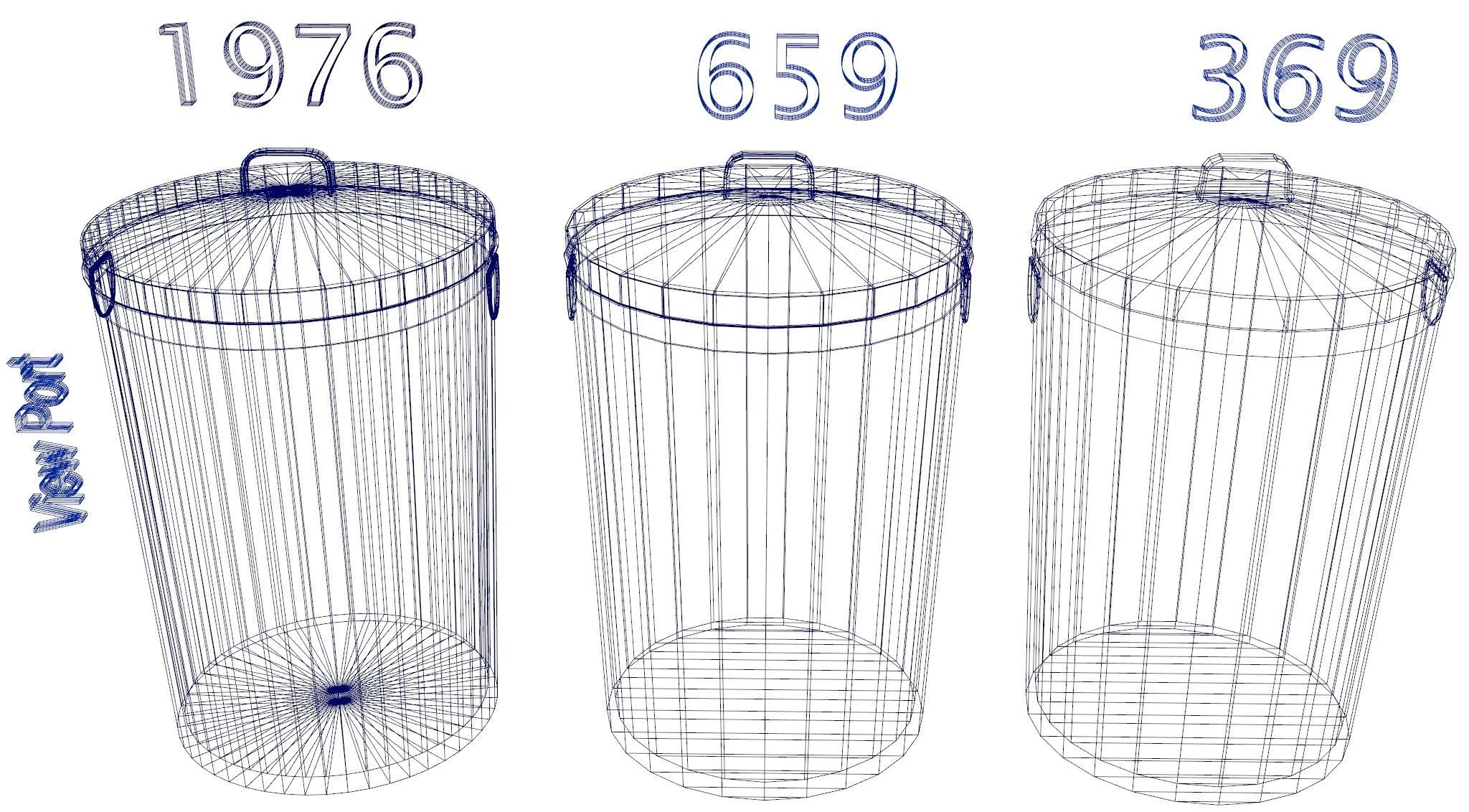 Trash bin - PBR Low-poly 3D model_5