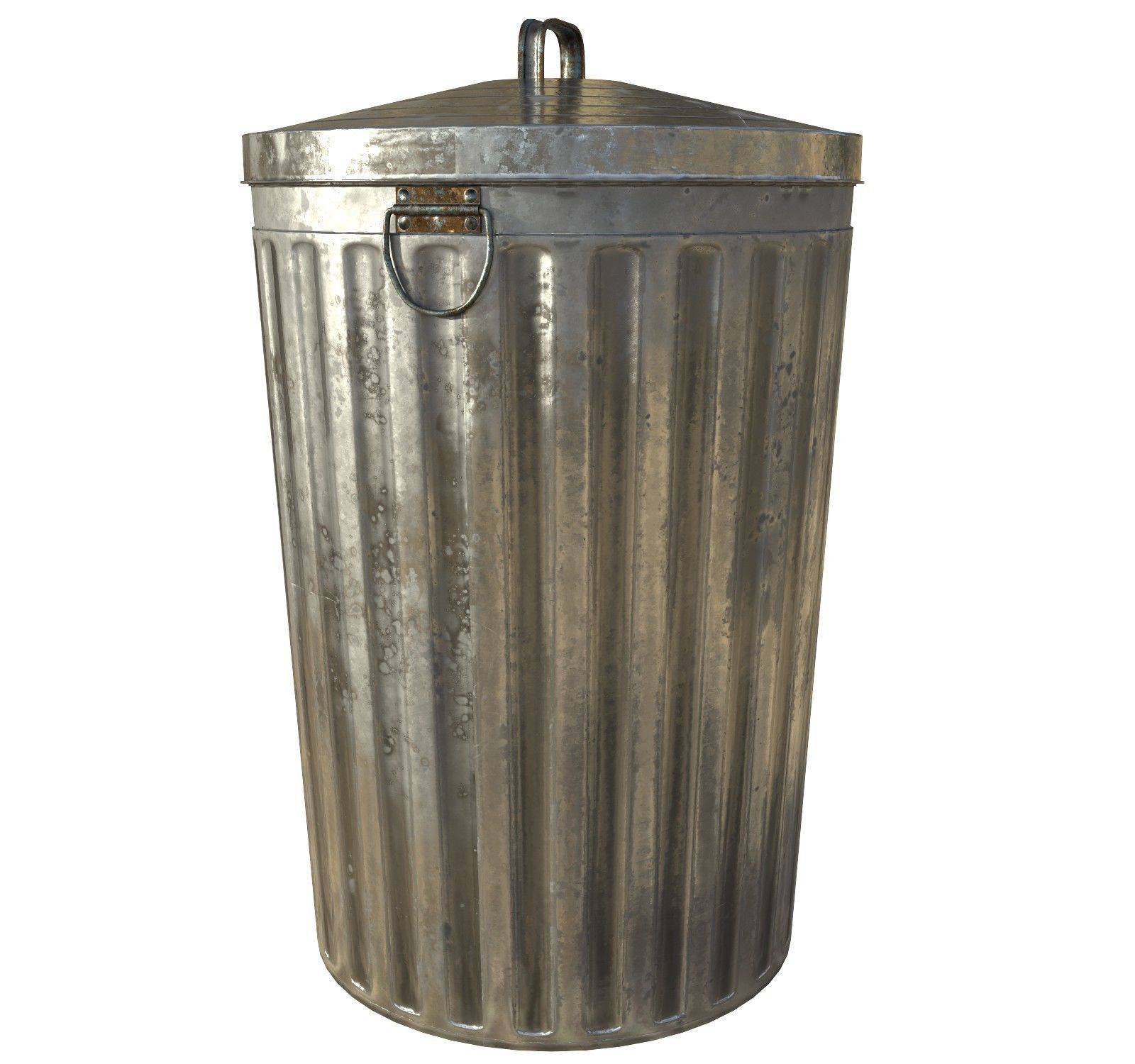 Trash bin - PBR Low-poly 3D model_14