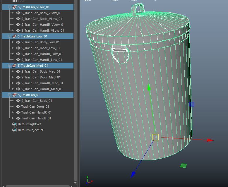 Trash bin - PBR Low-poly 3D model_2