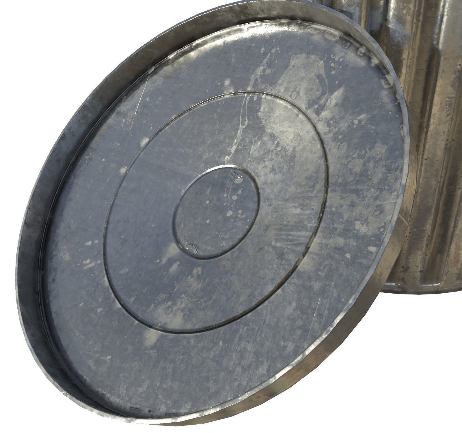 Trash bin - PBR Low-poly 3D model_8