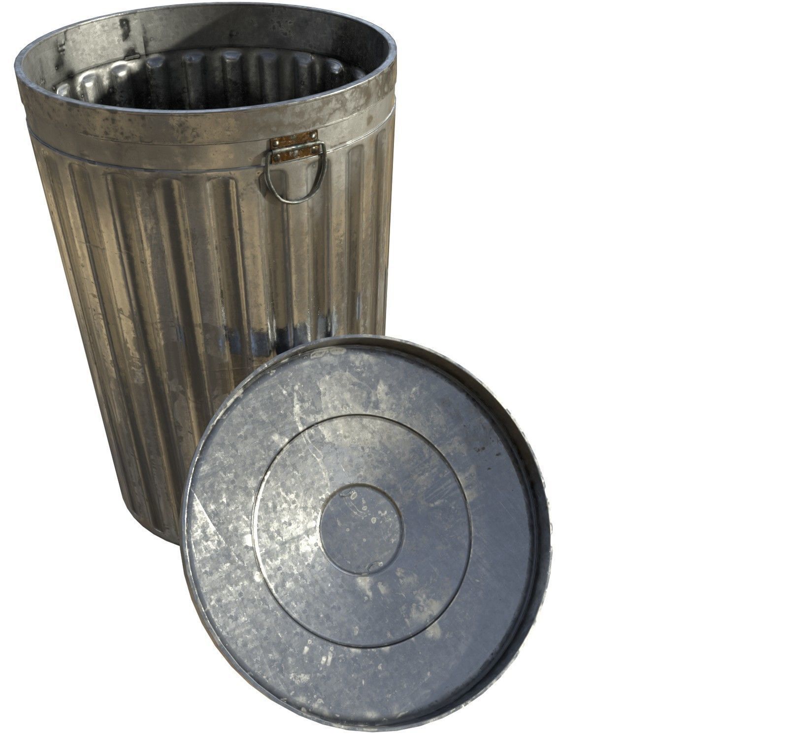 Trash bin - PBR Low-poly 3D model_10