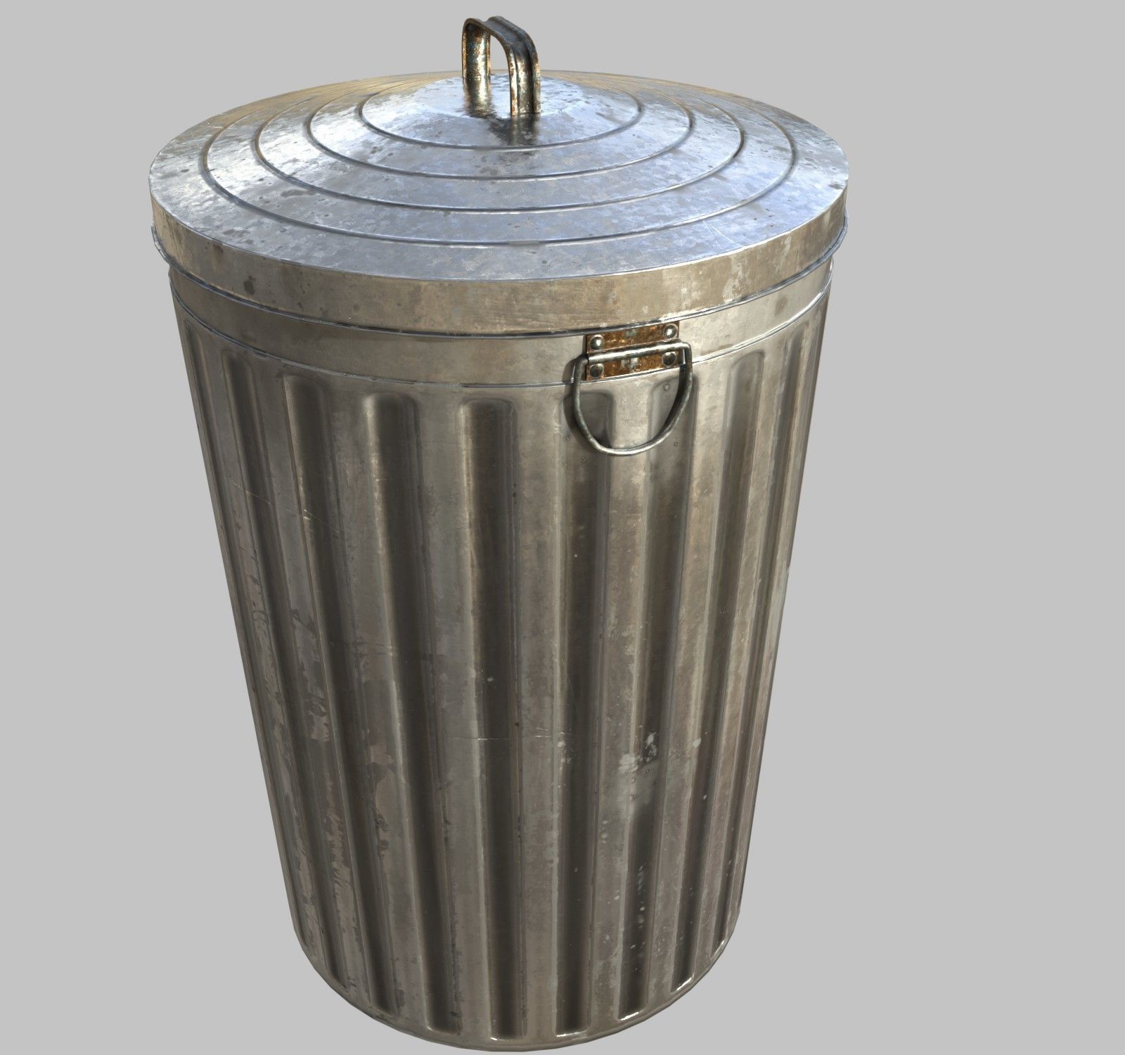 Trash bin - PBR Low-poly 3D model_4