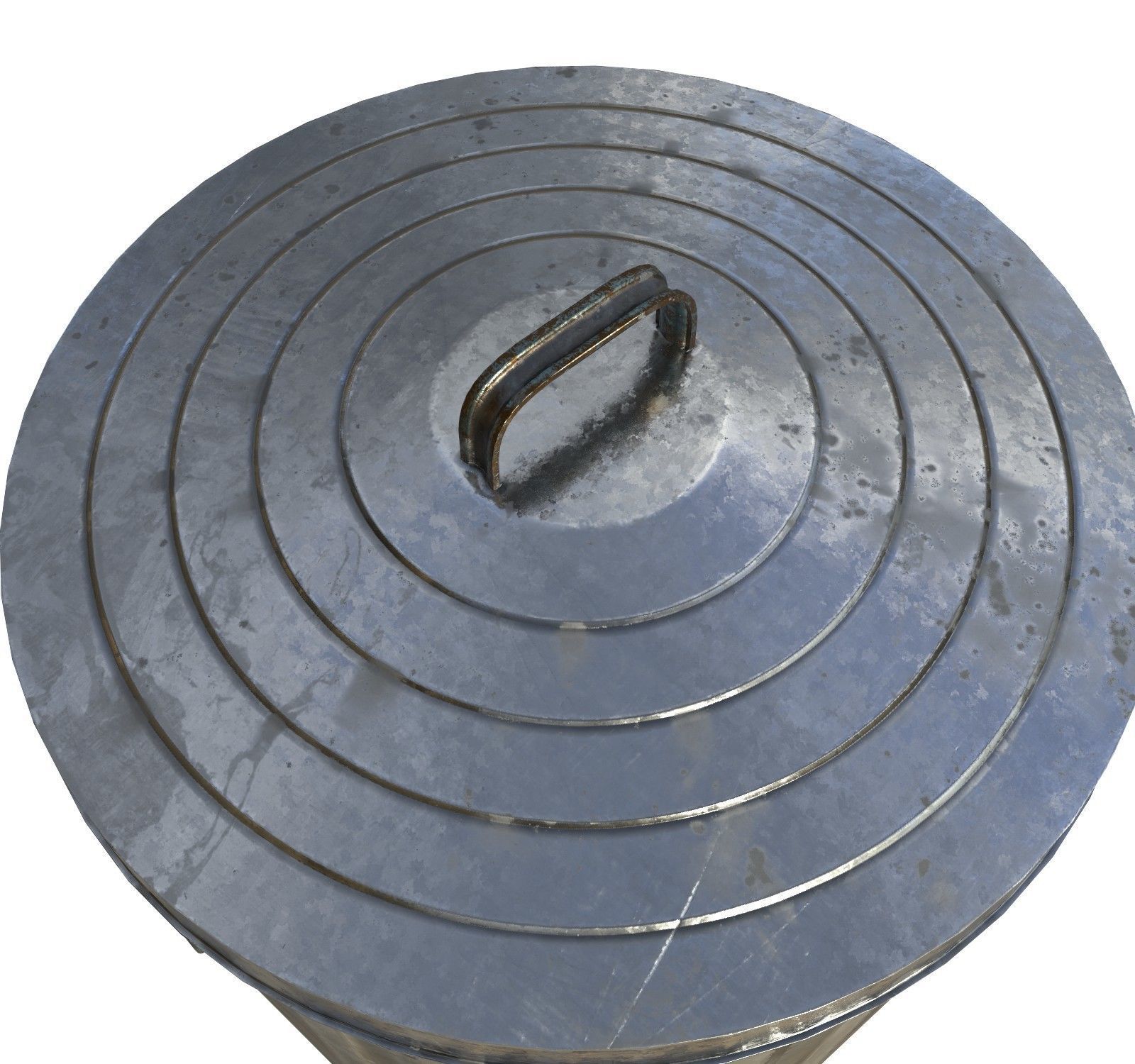 Trash bin - PBR Low-poly 3D model_11