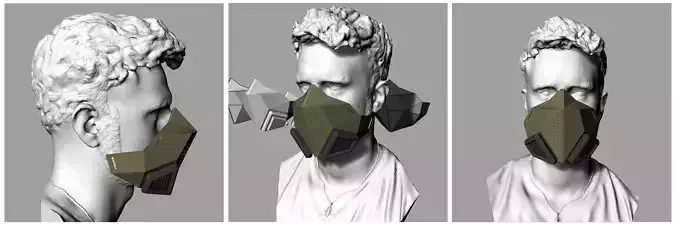 Half Mask Airsoft  3D print model
