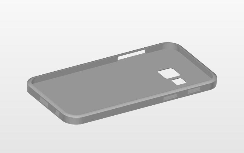 Galaxy A3 cover 3D print model_2
