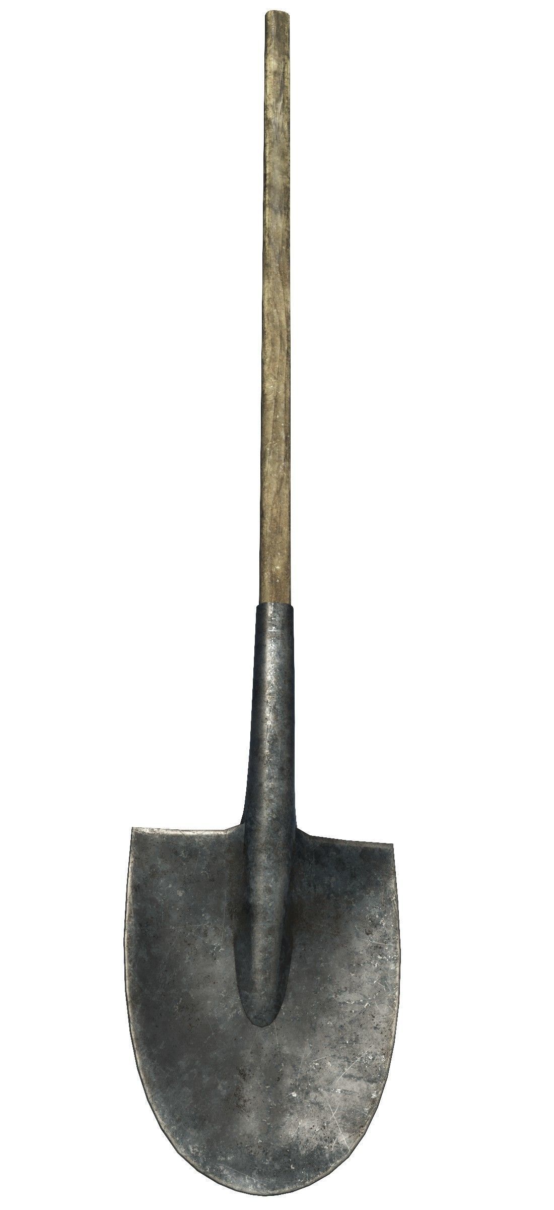 shovel metal Low-poly 3D model_2