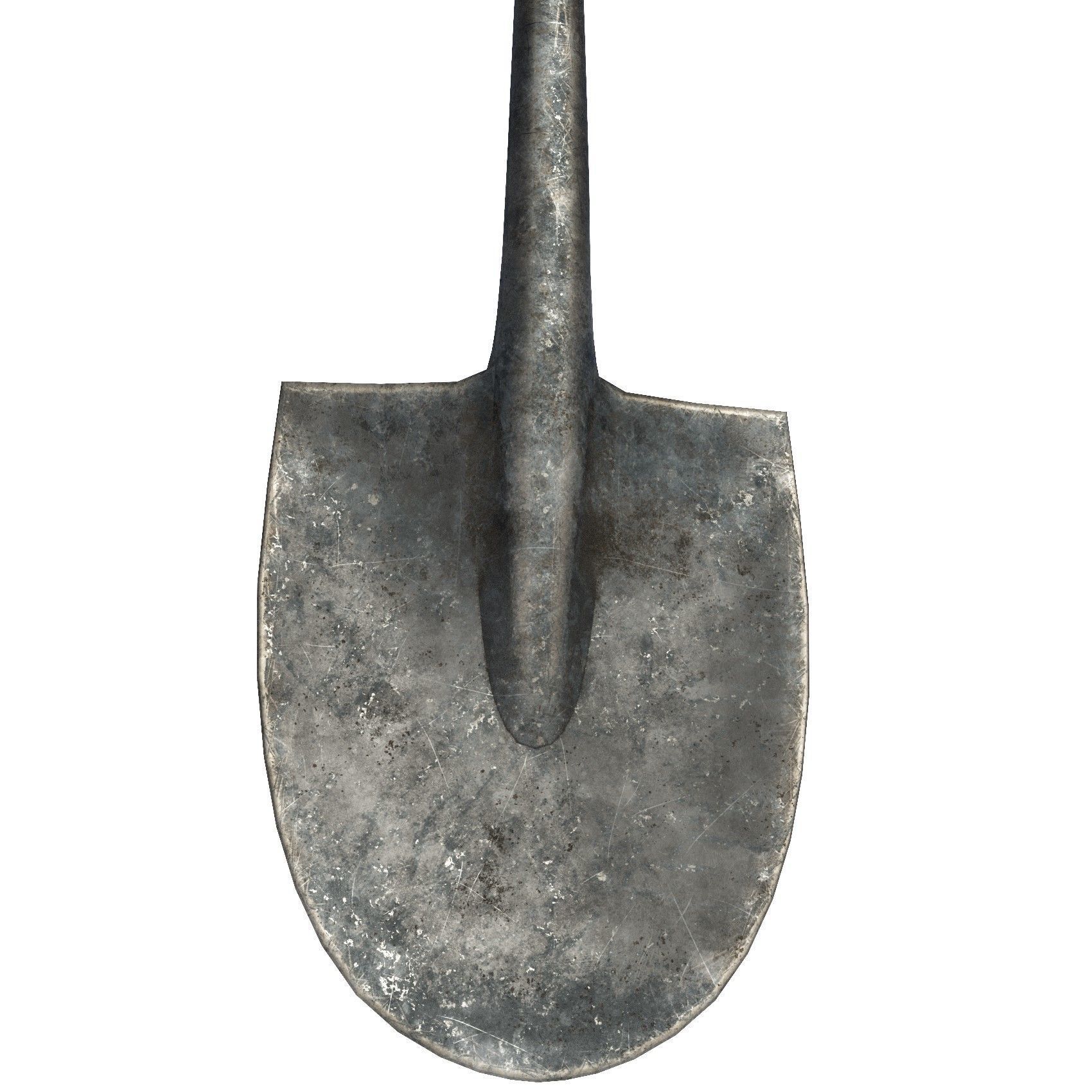 shovel metal Low-poly 3D model_5