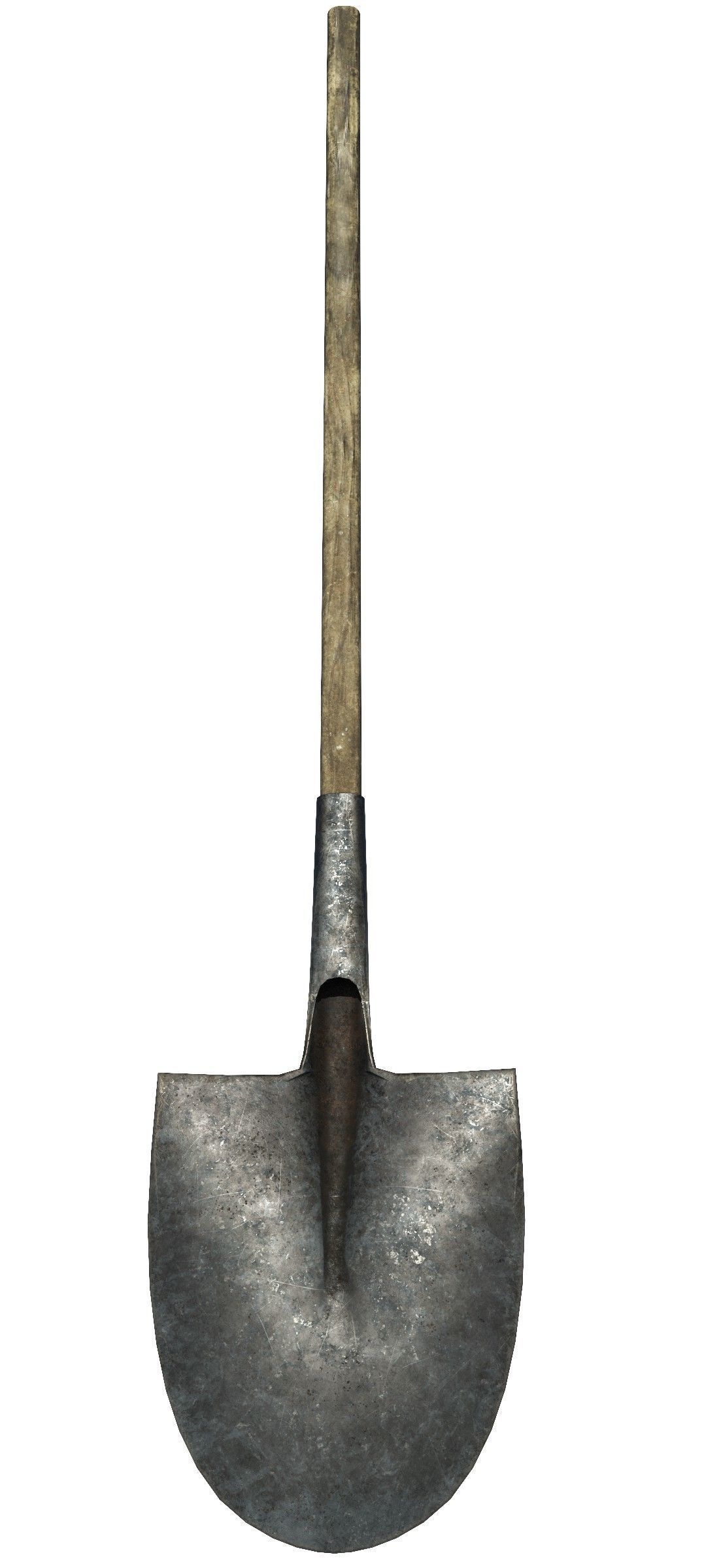 shovel metal Low-poly 3D model_3