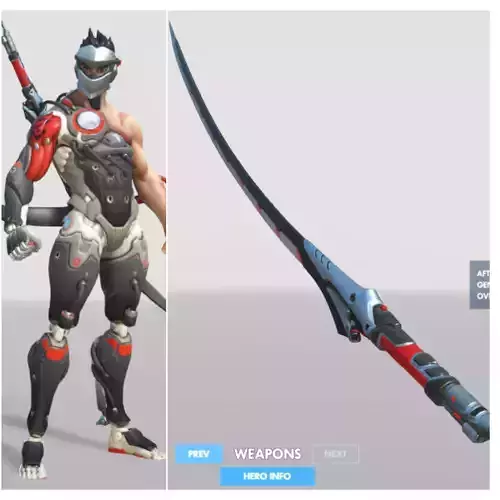 Blackwatch Genji katana 3D print model