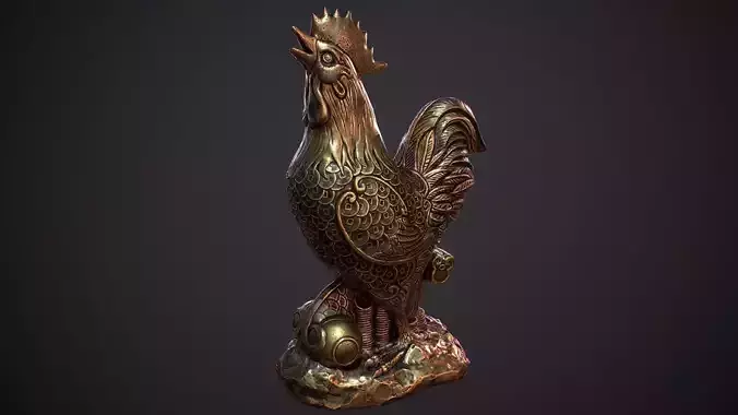 Decorative Rooster Statue