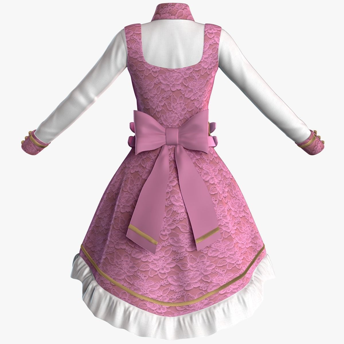 Lolita Dress 3D model_16