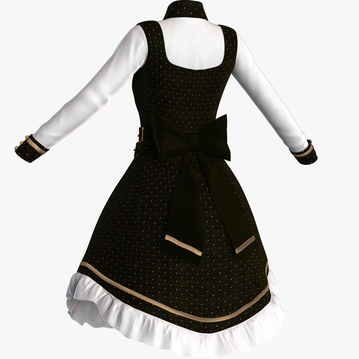 Lolita Dress 3D model_13