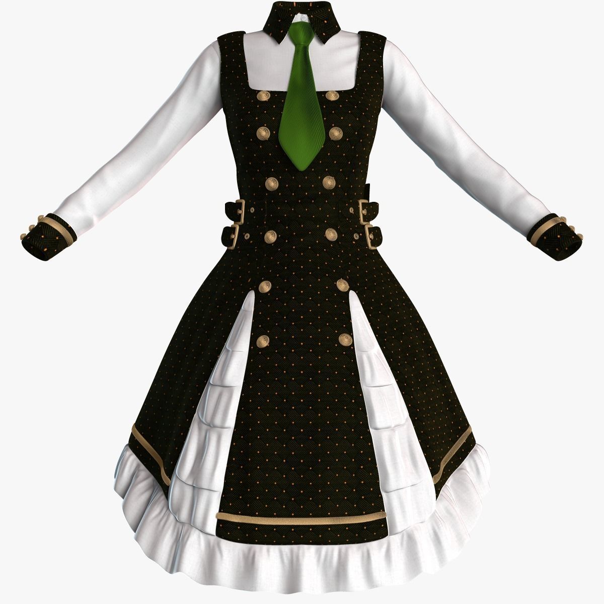 Lolita Dress 3D model_12