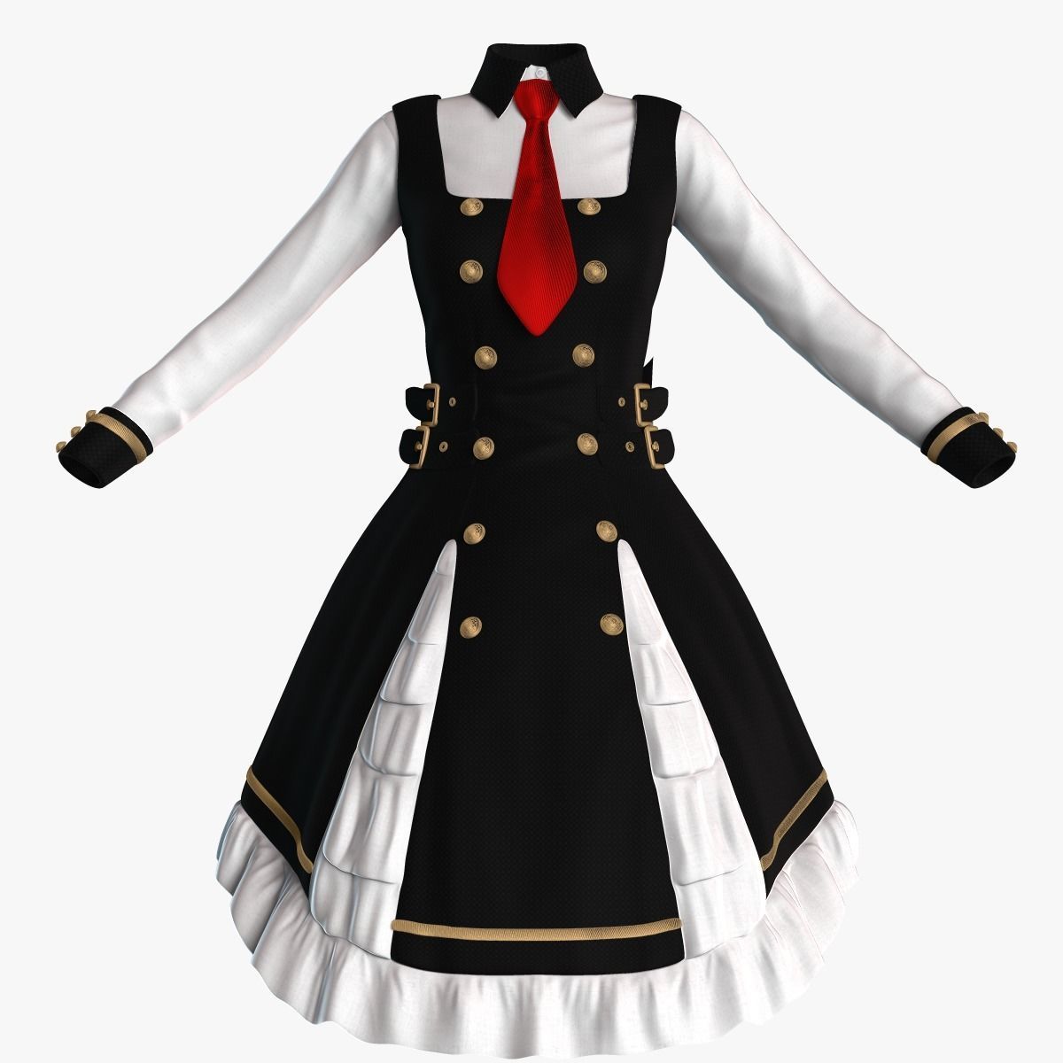 Lolita Dress 3D model_1