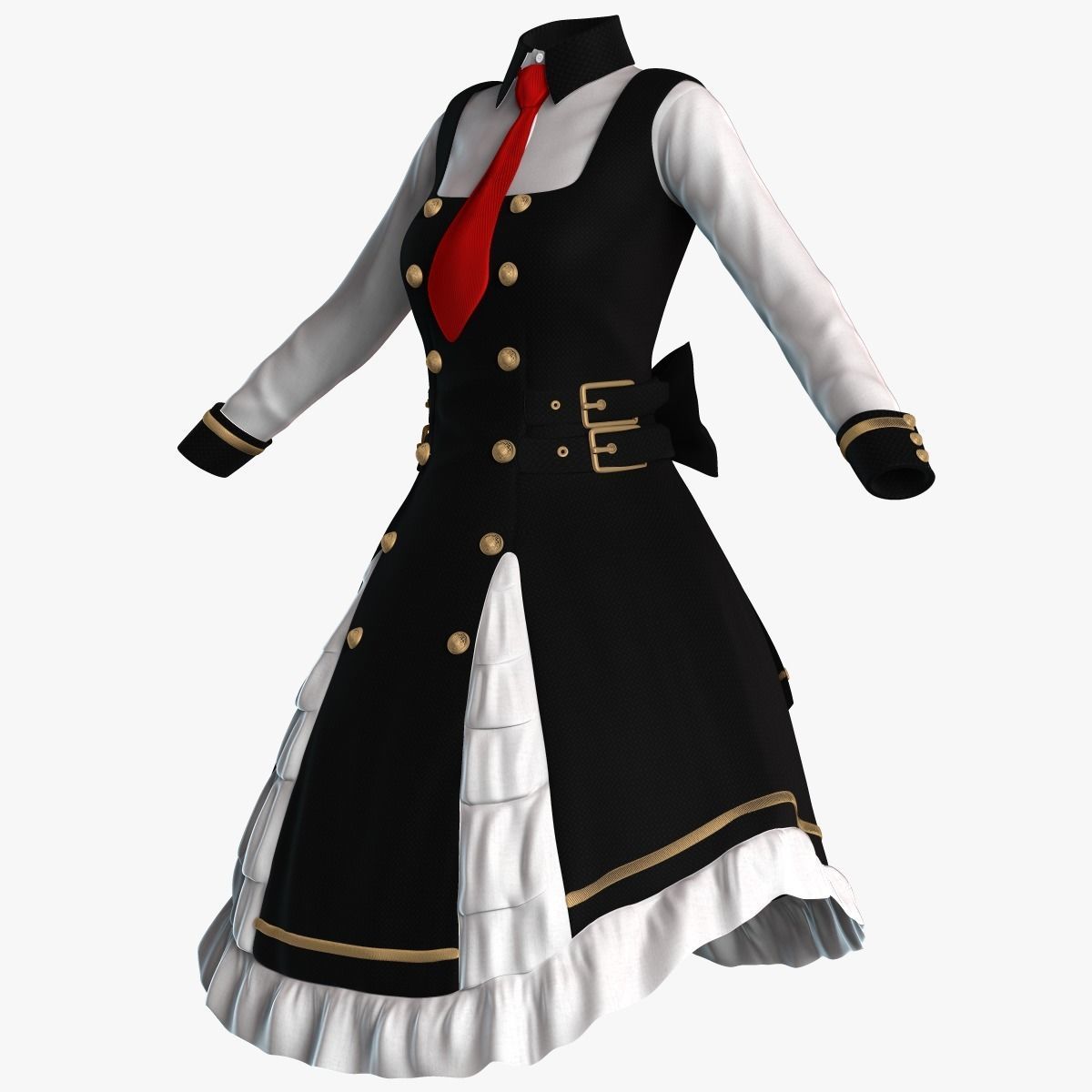 Lolita Dress 3D model_5