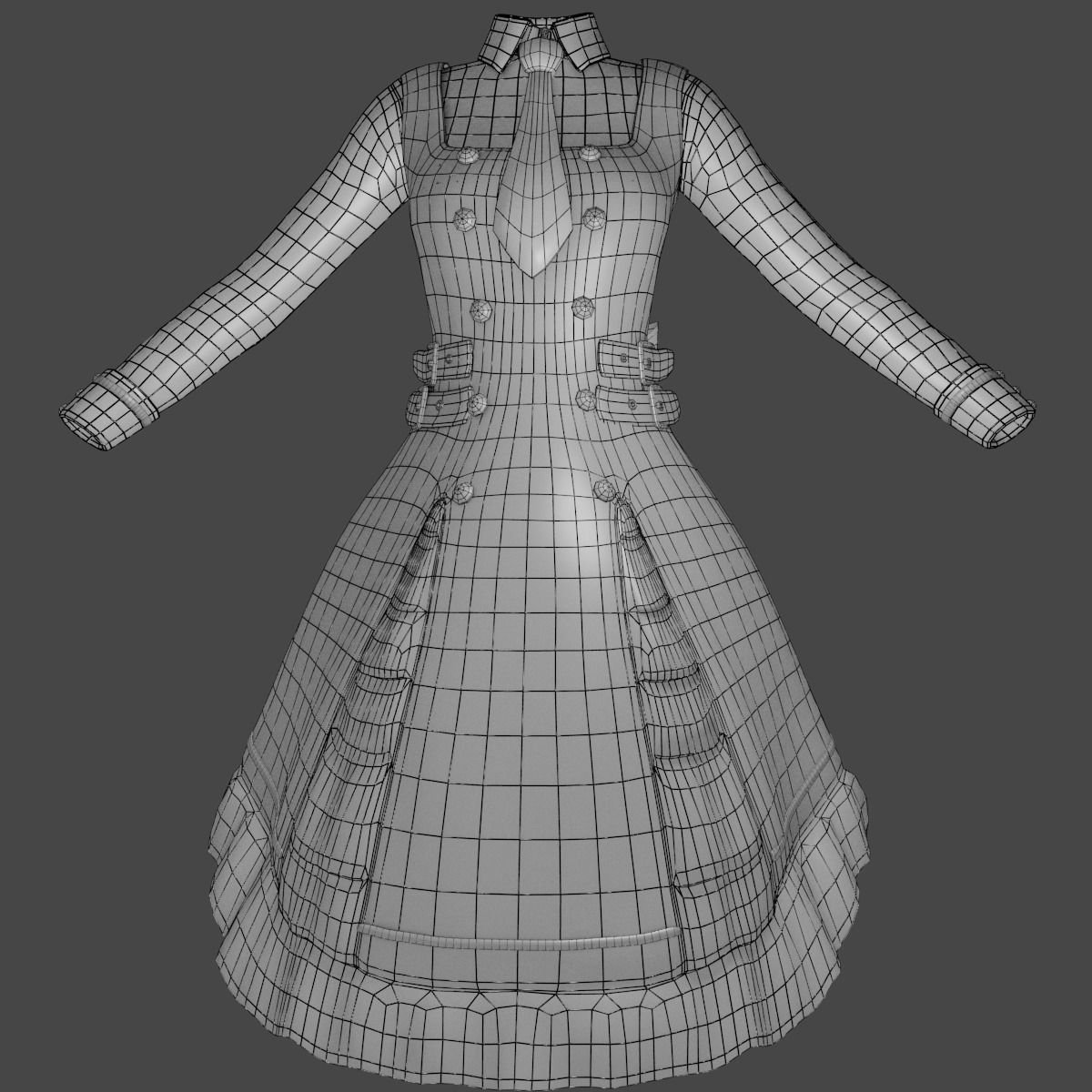 Lolita Dress 3D model_19