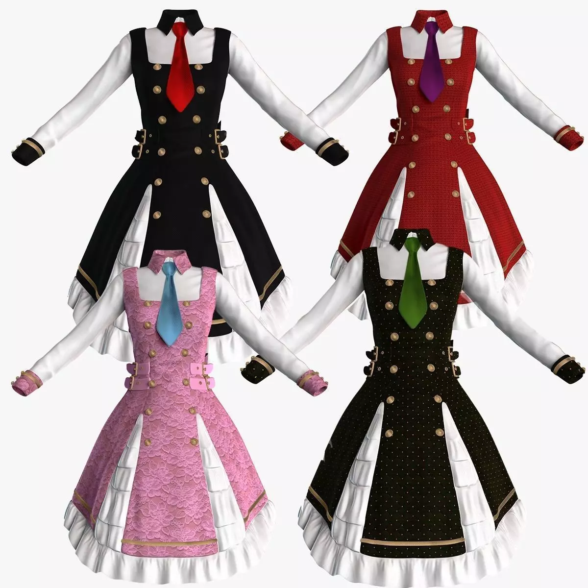 Lolita Dress 3D model_0