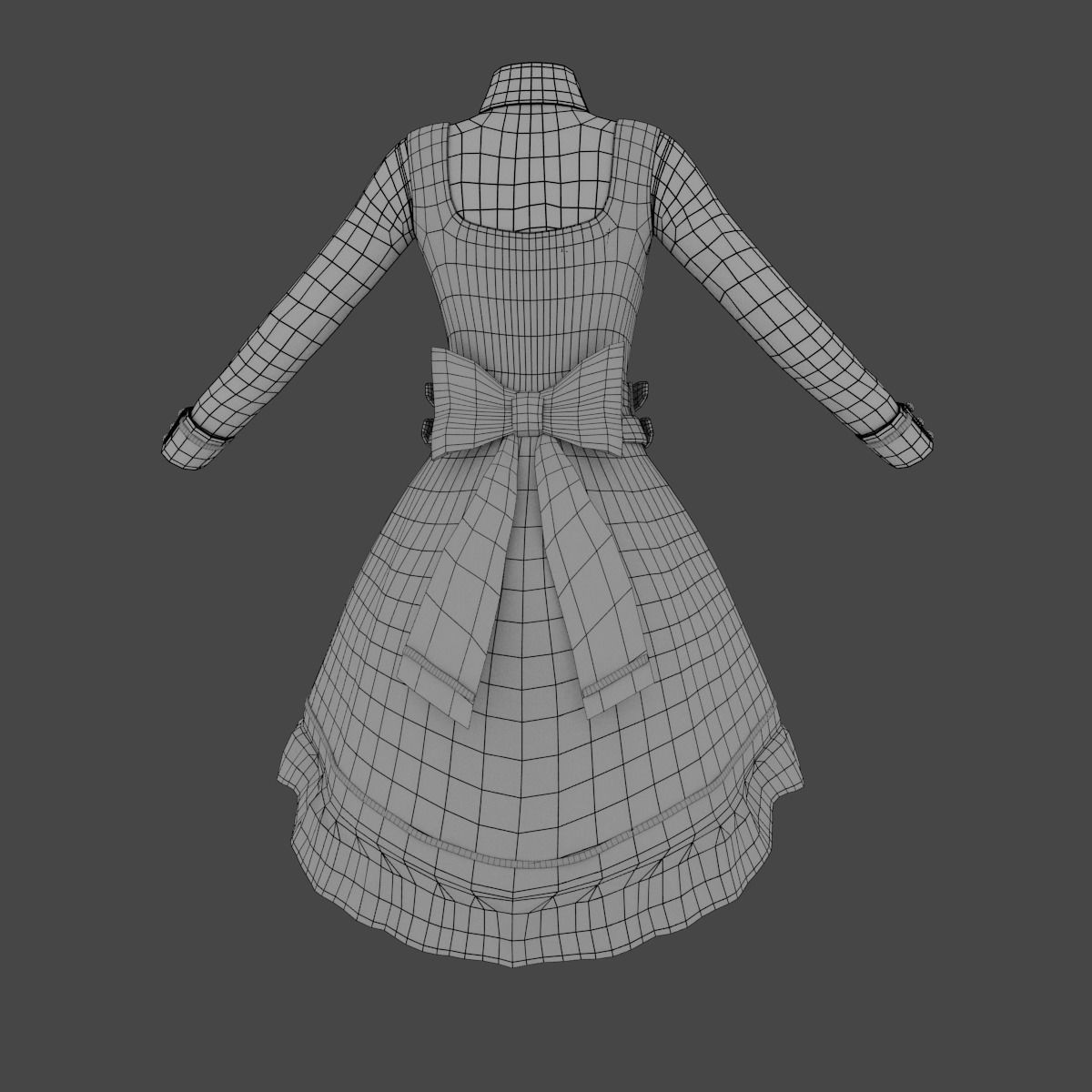 Lolita Dress 3D model_20