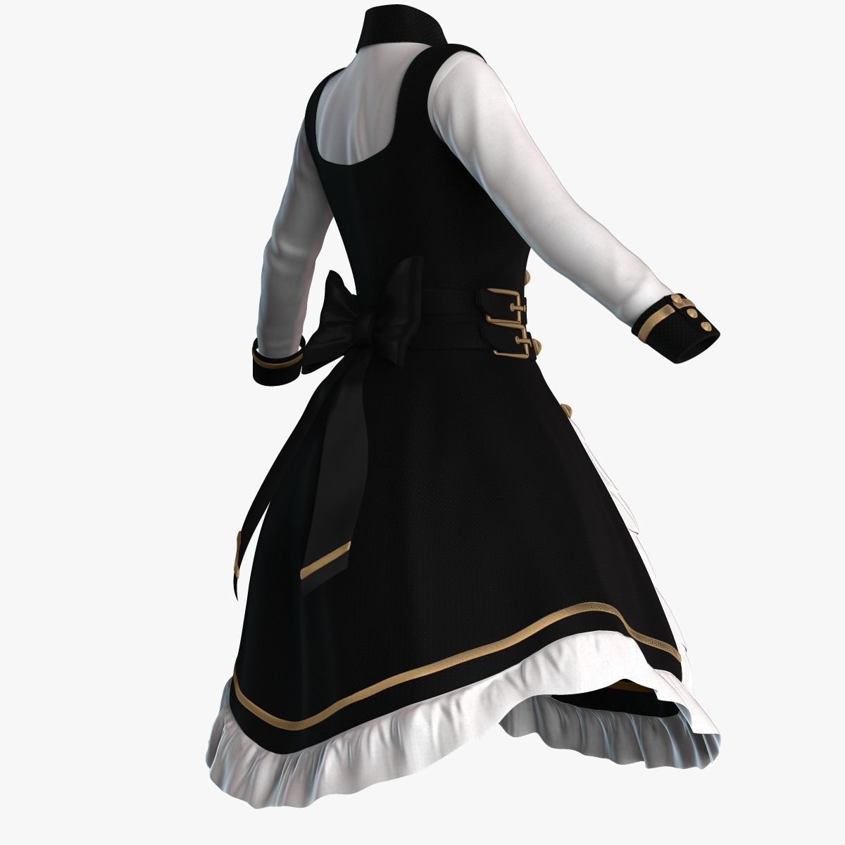 Lolita Dress 3D model_8