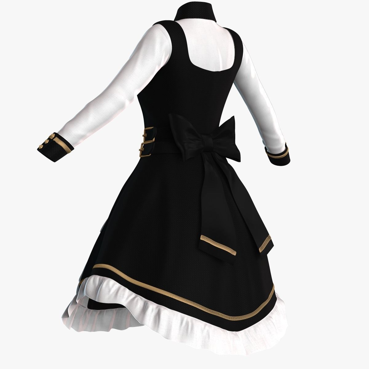 Lolita Dress 3D model_4