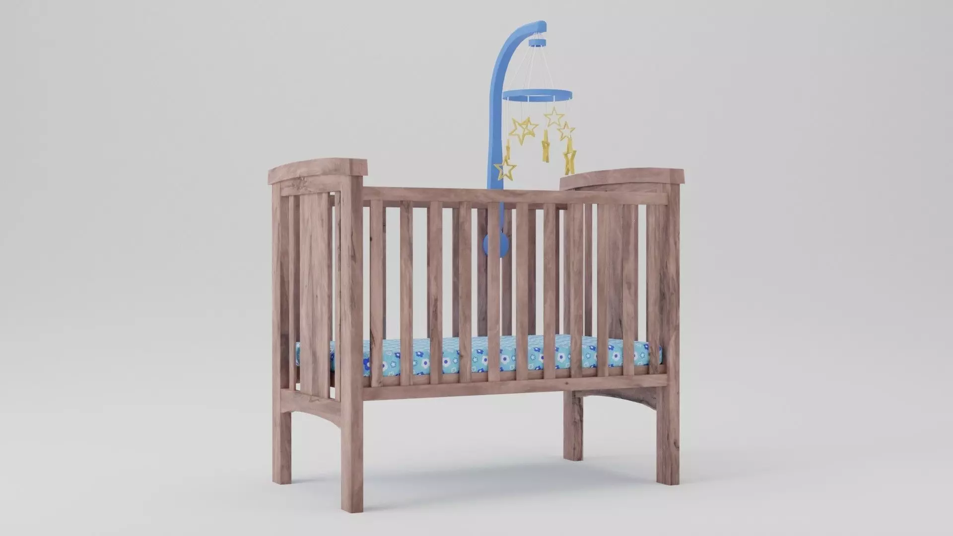 Crib and Mobile 3D model_0