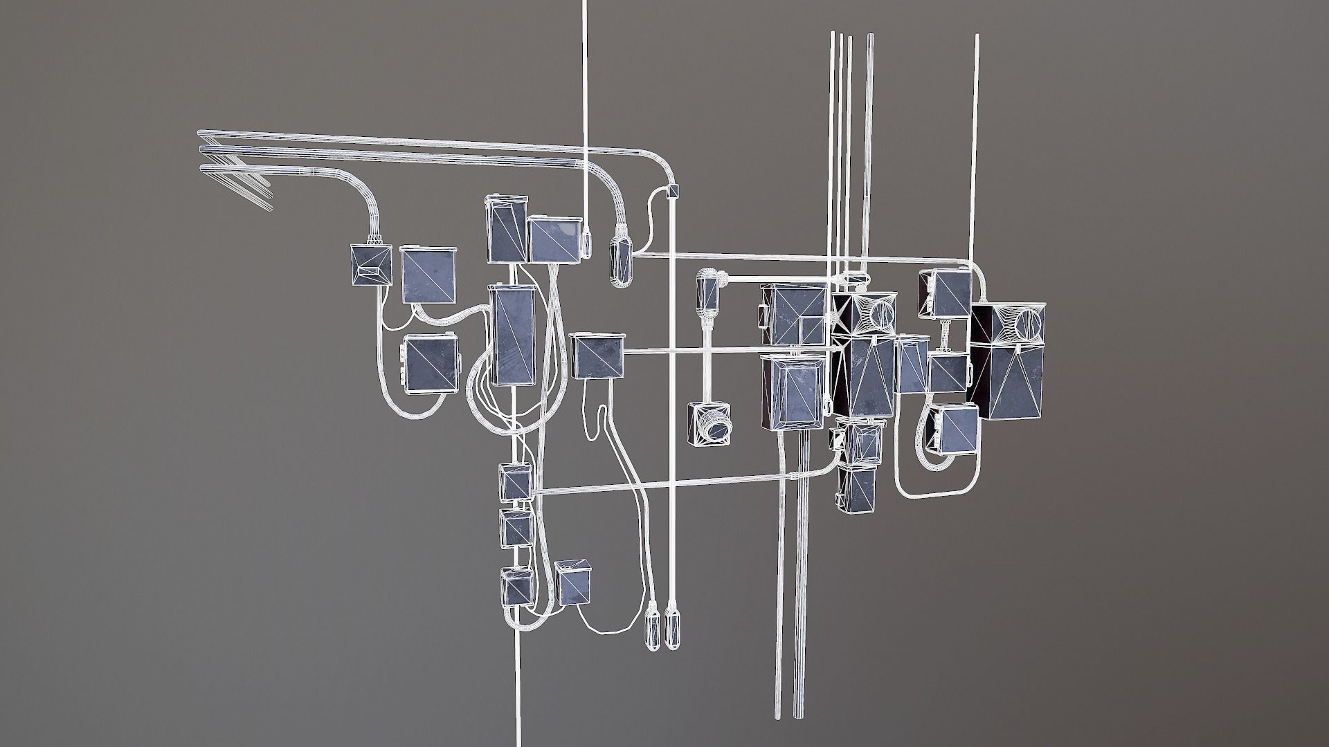 Small Electrical Box Collection  - 4K PBR Game Ready Low-poly 3D model_2