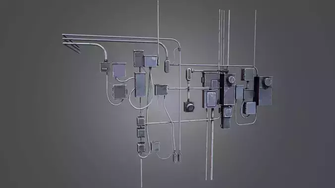 Small Electrical Box Collection  - 4K PBR Game Ready Low-poly 3D model
