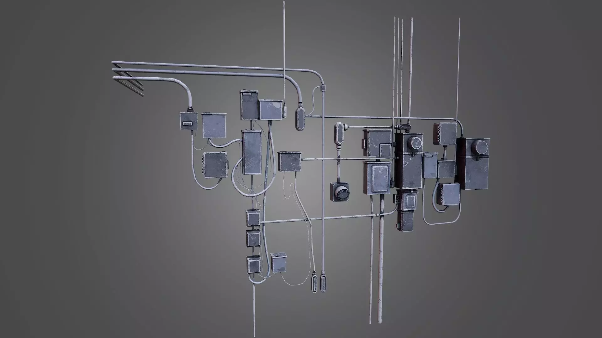 Small Electrical Box Collection  - 4K PBR Game Ready Low-poly 3D model_0