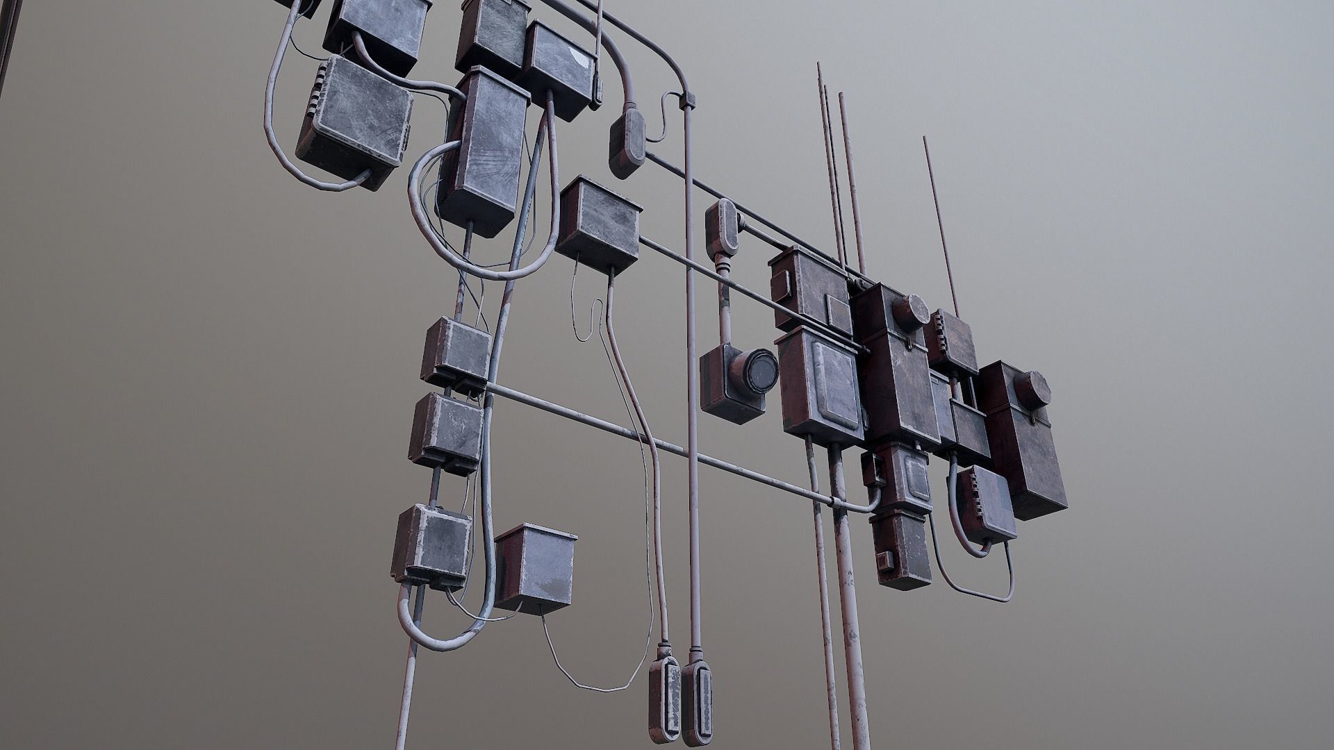 Small Electrical Box Collection  - 4K PBR Game Ready Low-poly 3D model_7