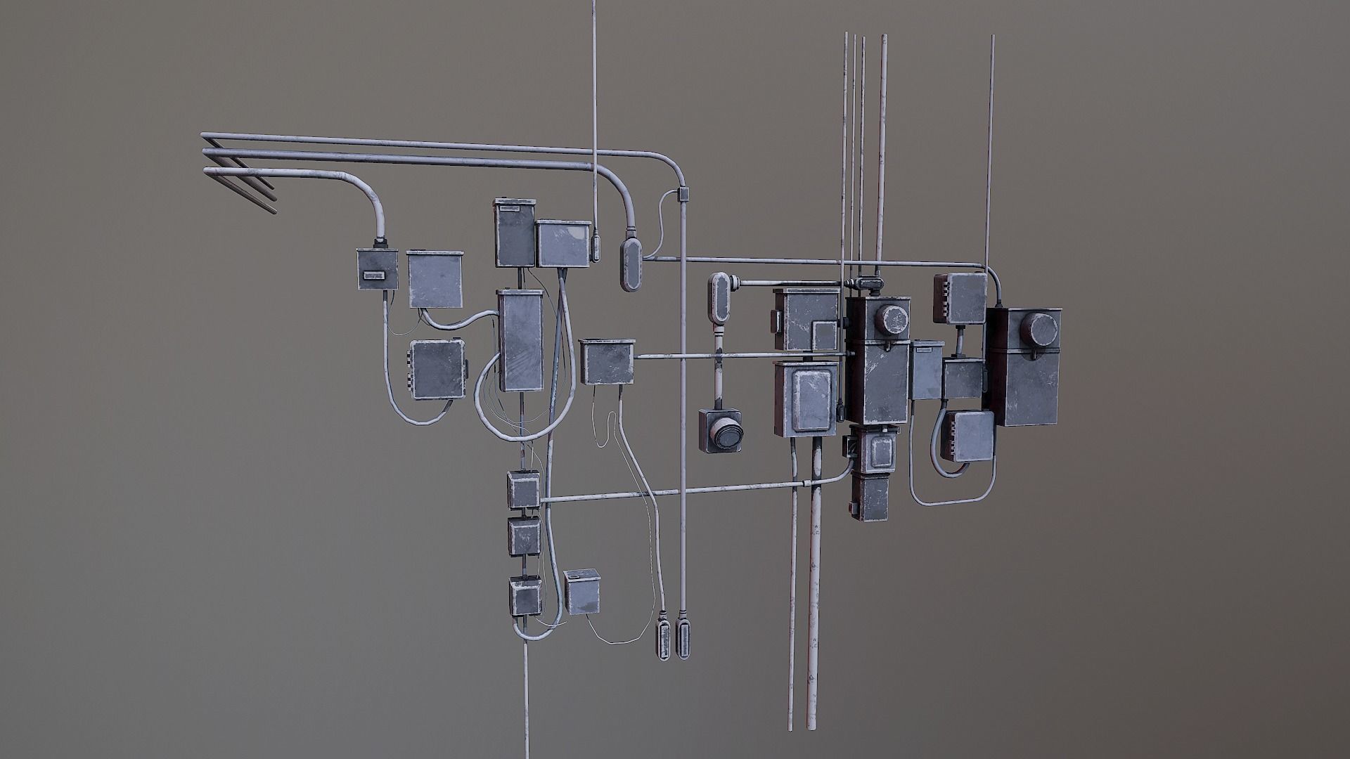 Small Electrical Box Collection  - 4K PBR Game Ready Low-poly 3D model_1