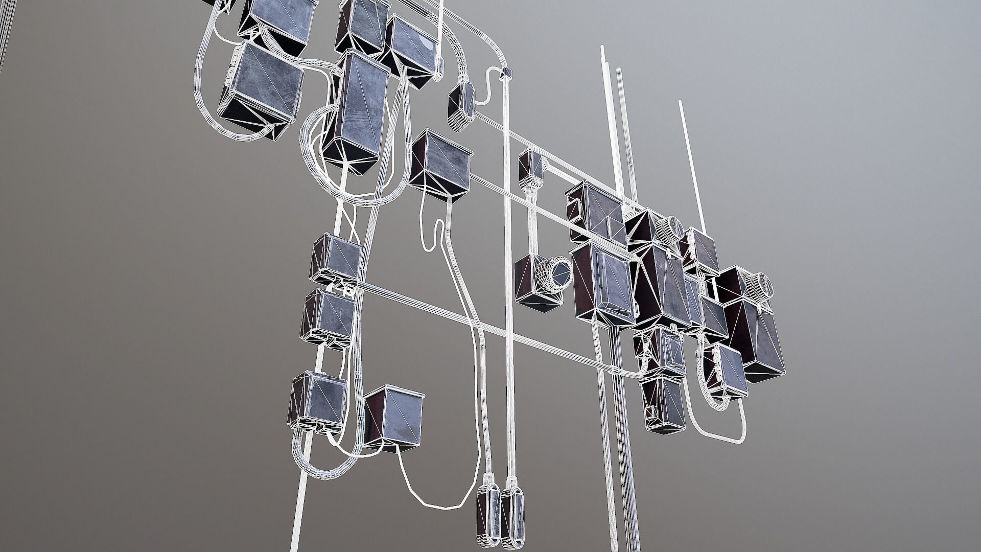 Small Electrical Box Collection  - 4K PBR Game Ready Low-poly 3D model_8