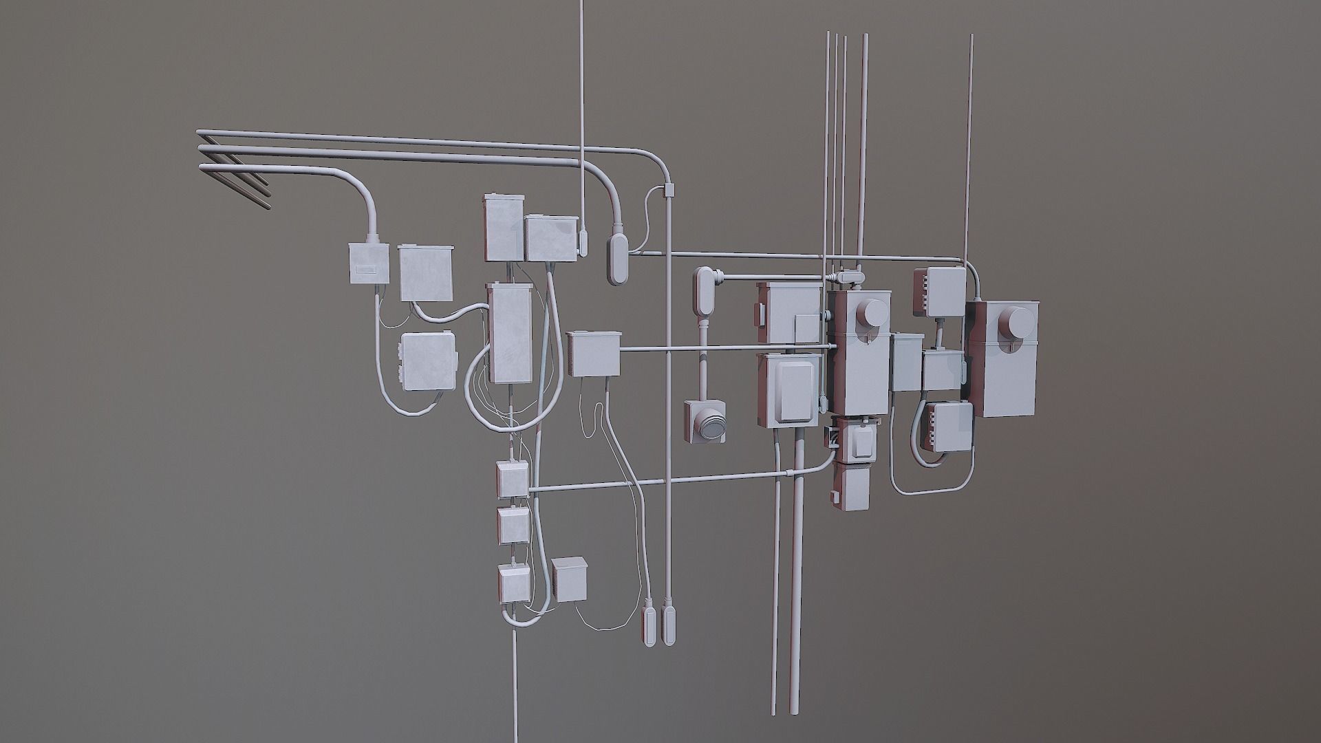 Small Electrical Box Collection  - 4K PBR Game Ready Low-poly 3D model_3