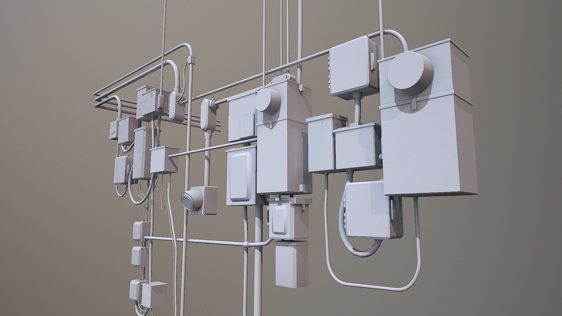 Small Electrical Box Collection  - 4K PBR Game Ready Low-poly 3D model_6