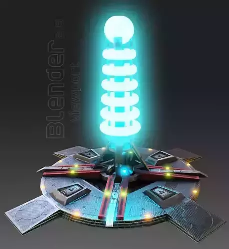 tesla coil tower - Game Ready - VR AR Low-poly 3D model
