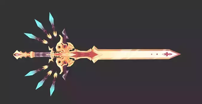 Danbee360 Lowpoly Handpaint Texture-Sword