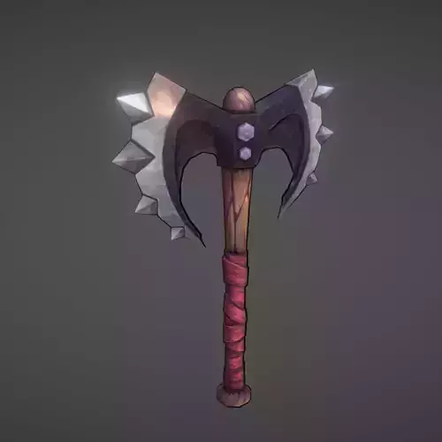 Low Poly Game Asset Axe 3D COAT