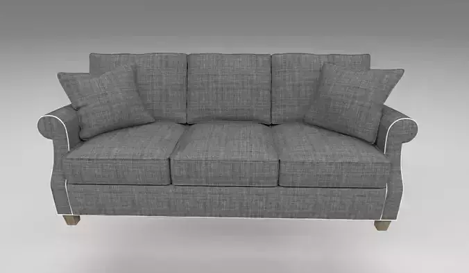 Highly detailed sofa 3D model with 4k textures 3D model